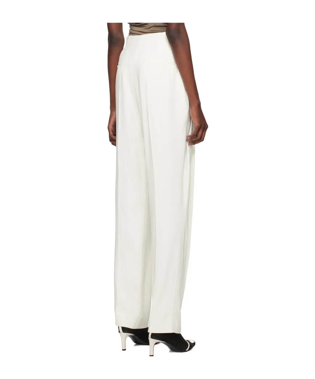 High-Waisted Pleated Track Pants