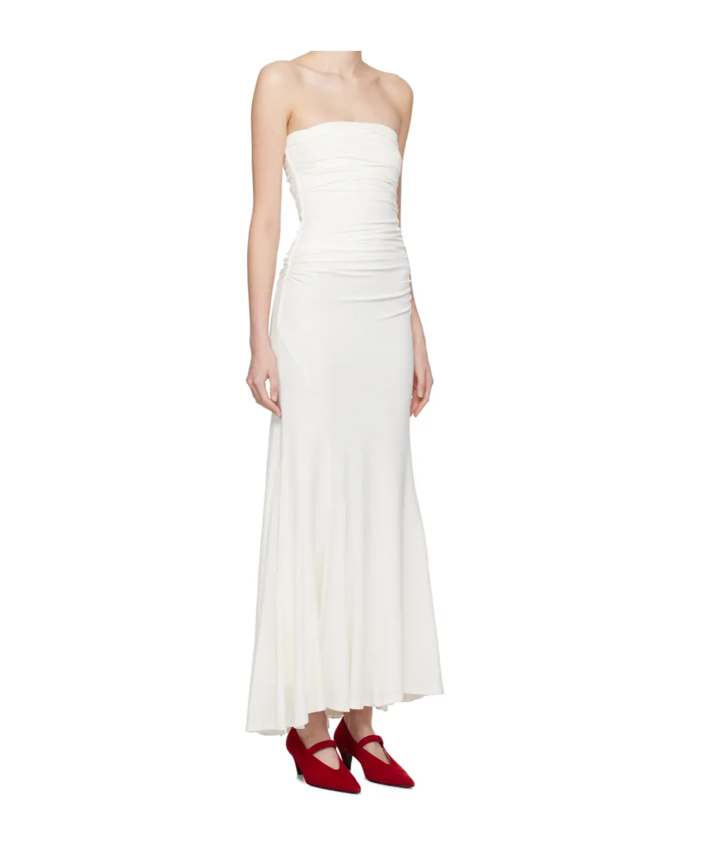 Pleated Tube Top Dress
