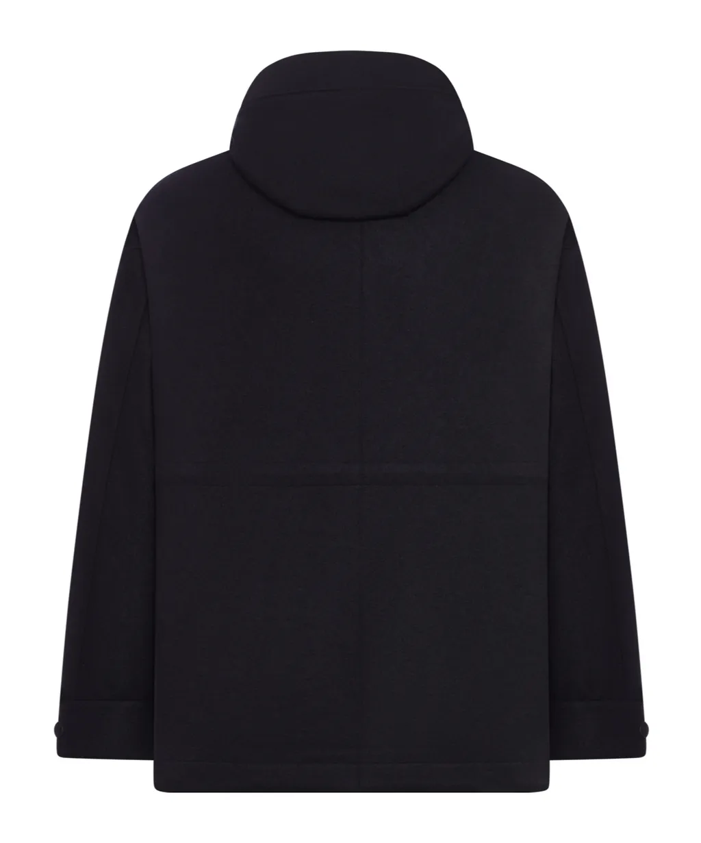 Flap-Pocket Hooded Jacket