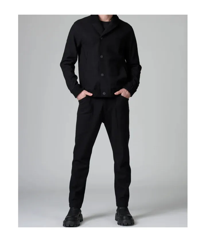 Ribbed Buttoned Jacket