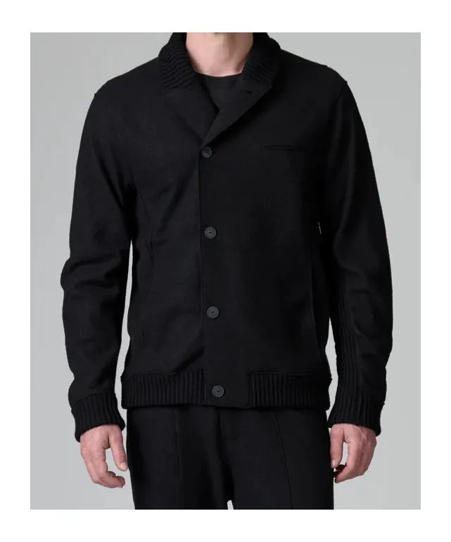 Ribbed Buttoned Jacket