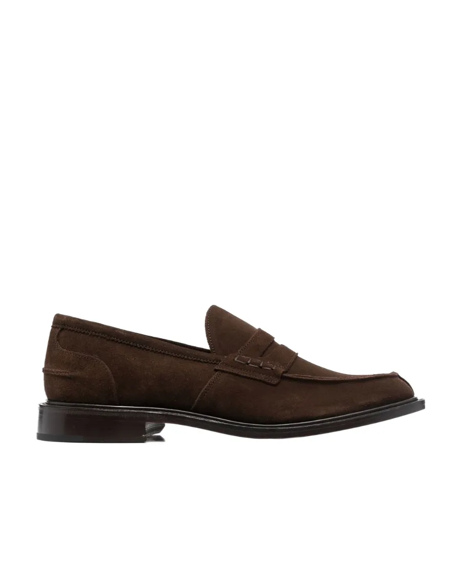 James Suede Penny Loafers