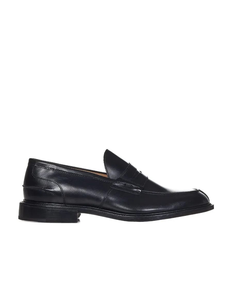 Almond Toe Leather Loafers
