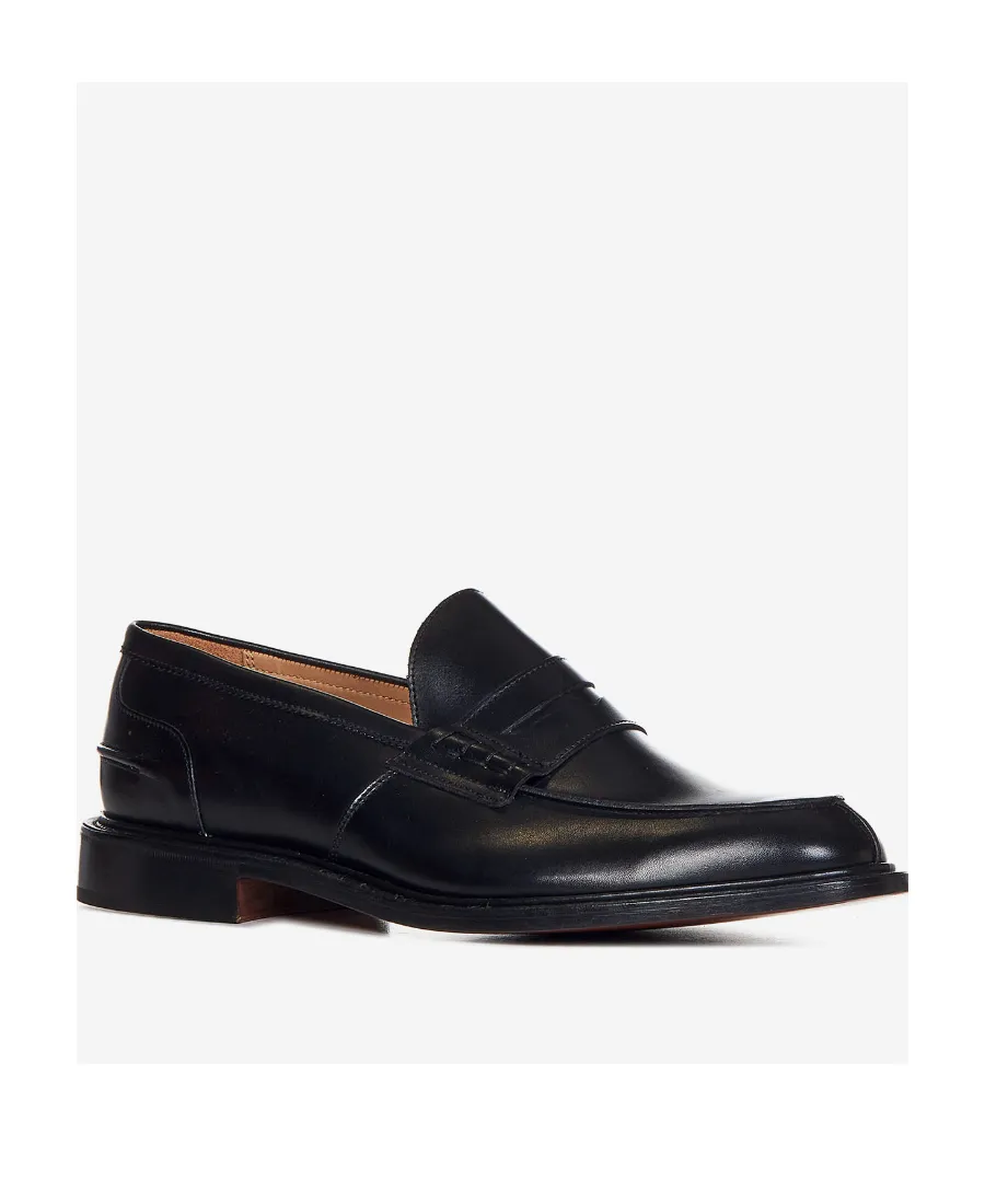 Almond Toe Leather Loafers