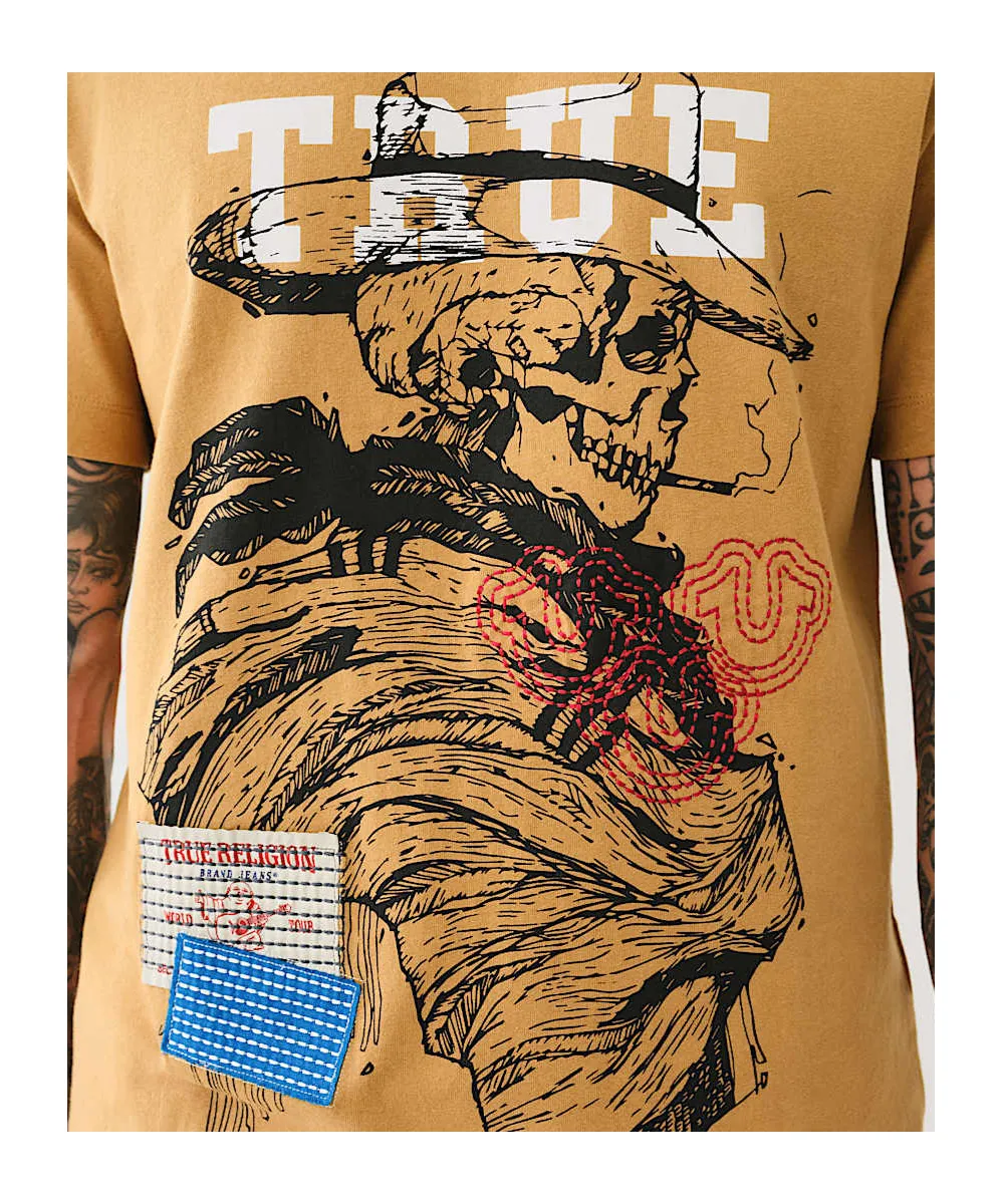 Skull Yellowstone Sashiko Tee