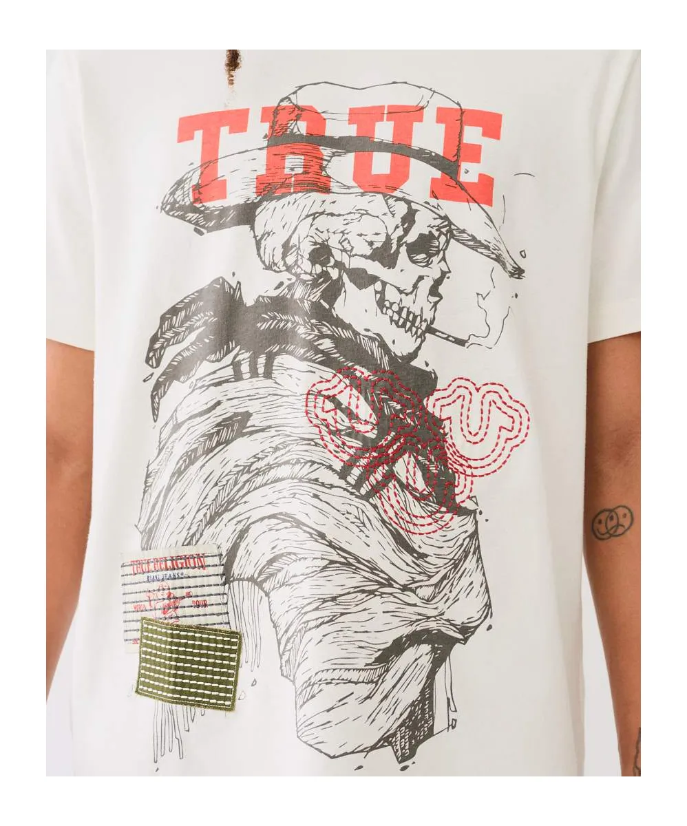 Skull Yellowstone Sashiko Tee
