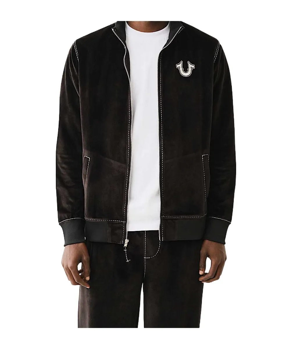 Velour Big T Zip Jacket