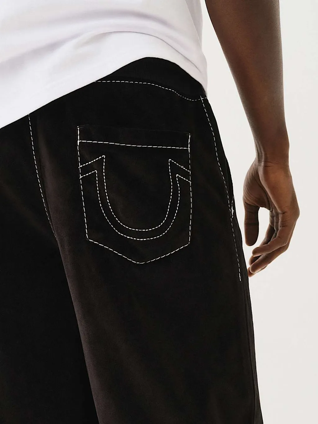 Velour Big T Straight Pant
