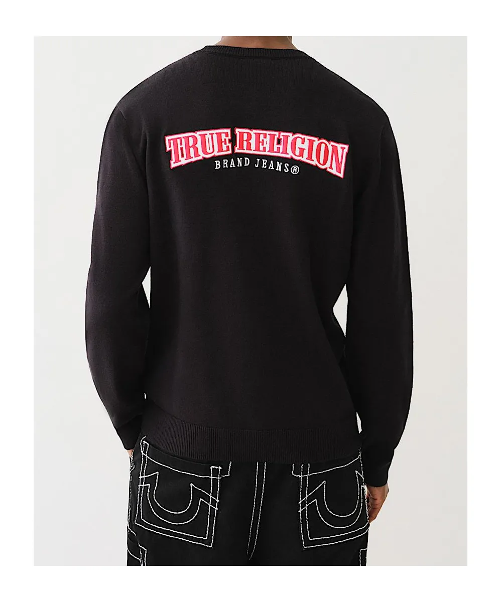 Embroidered Logo Crew Sweater