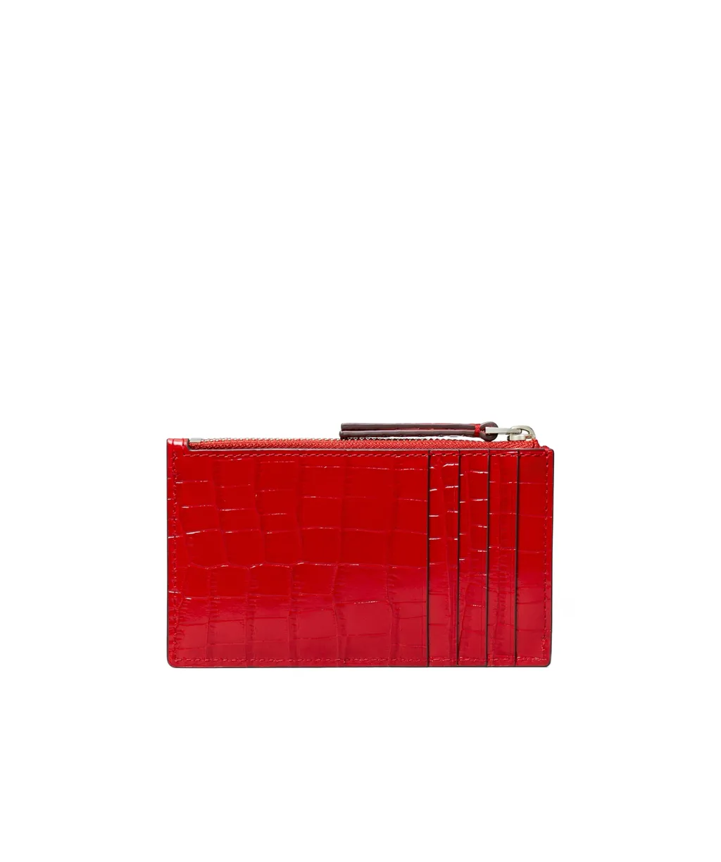 Embossed Zip-Around Wallet
