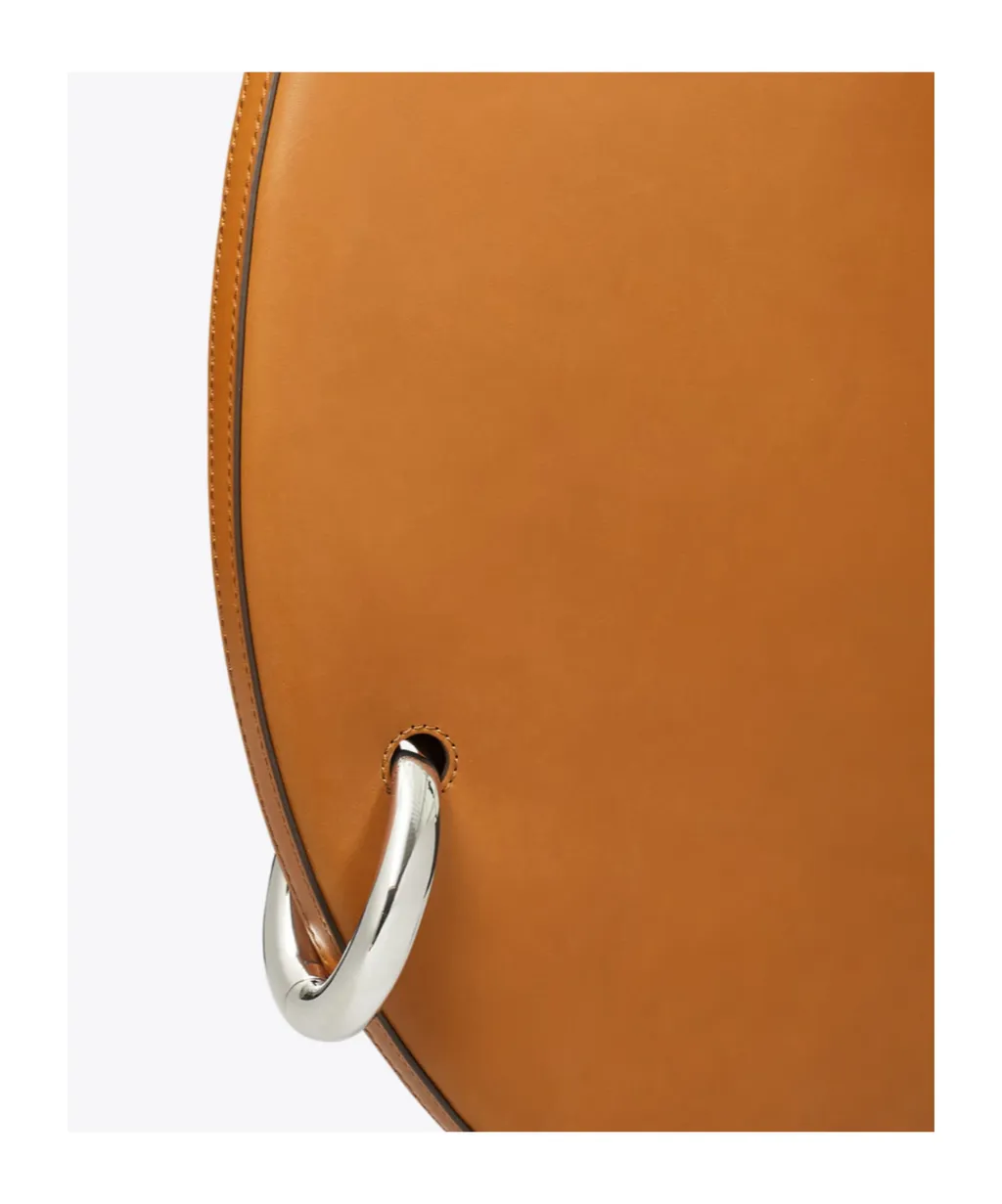 Pierced Leather Shoulder Bag