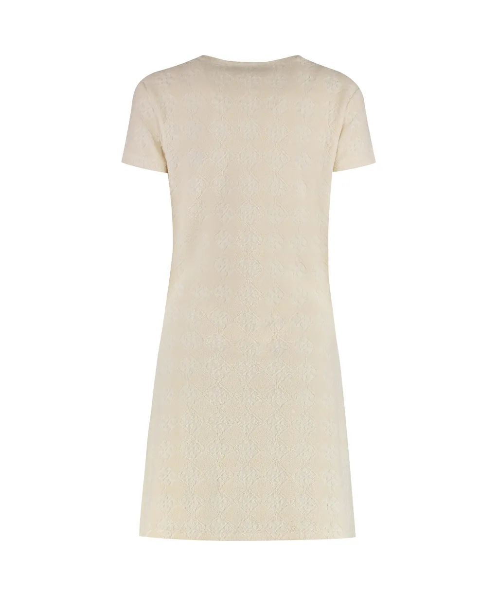 Terry Jacquard Logo Shirtdress