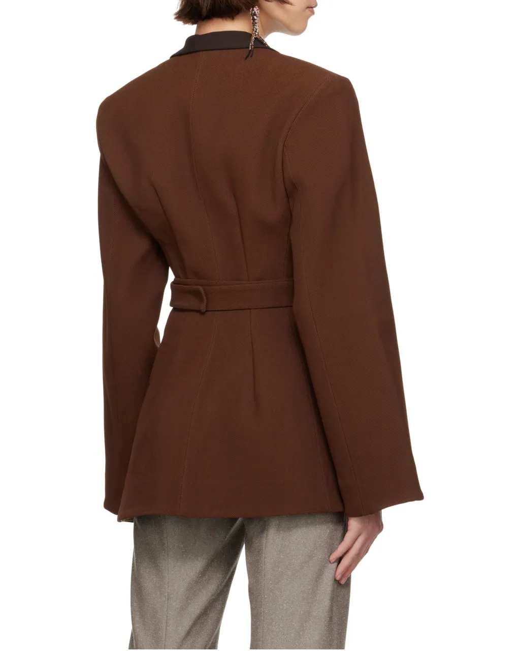 Asymmetrical Pique Wrap Jacket