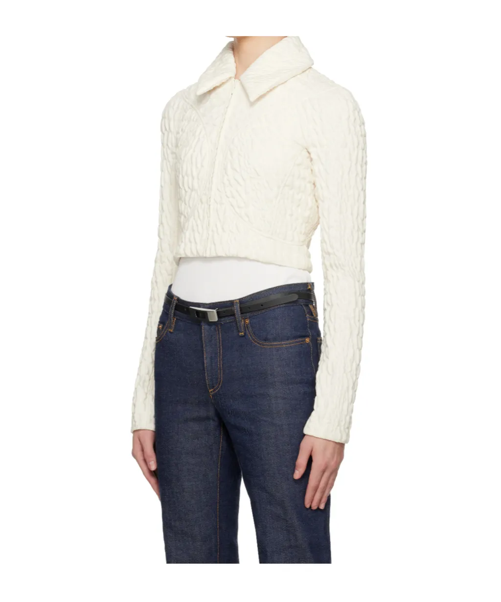 Cropped Wool And Silk Jacket