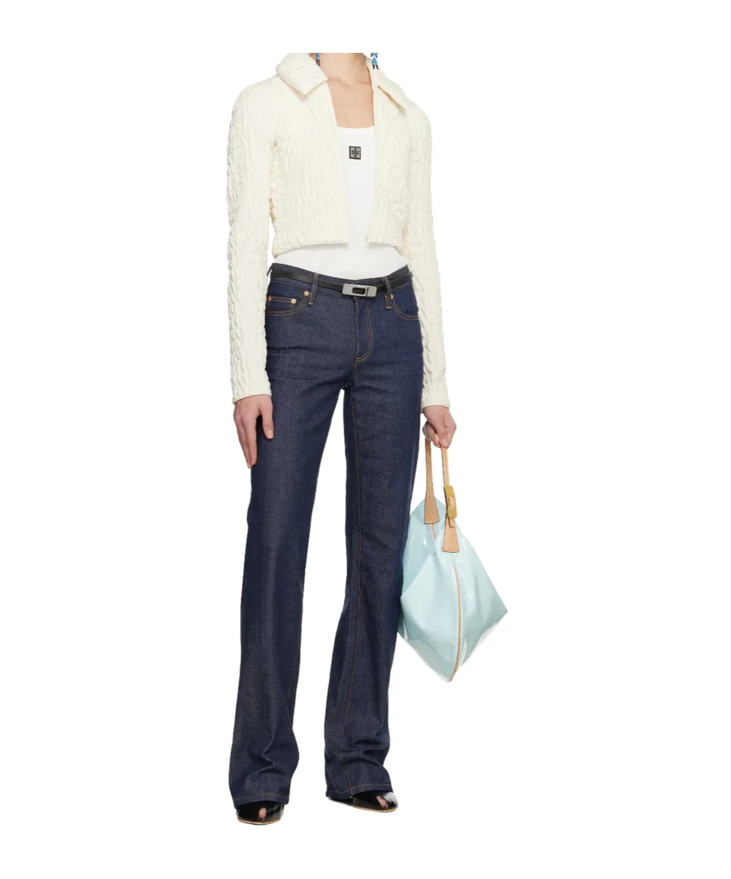 Cropped Wool And Silk Jacket