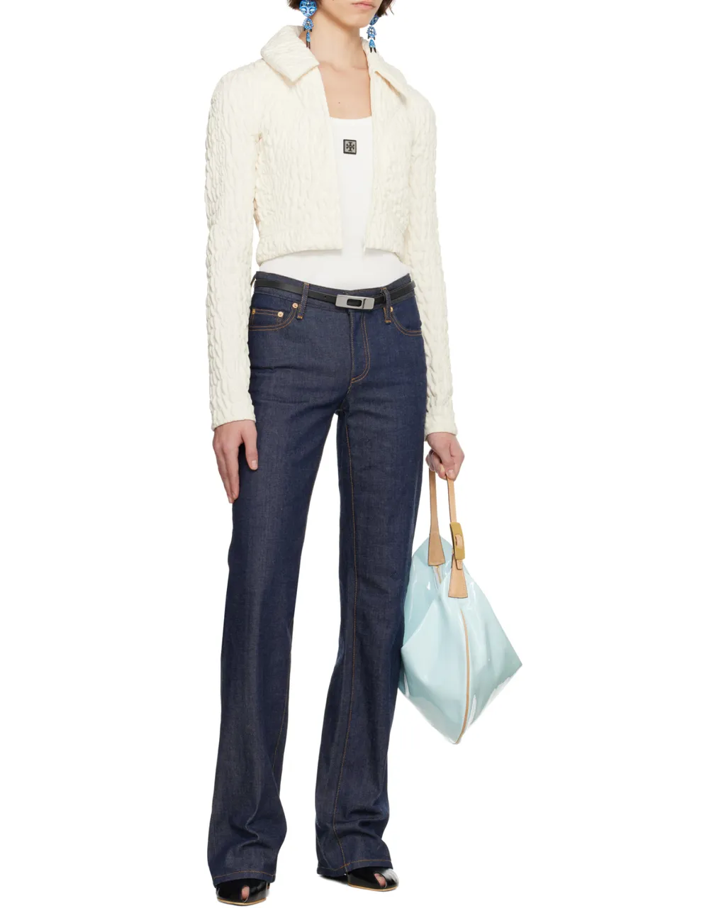 Cropped Wool And Silk Jacket