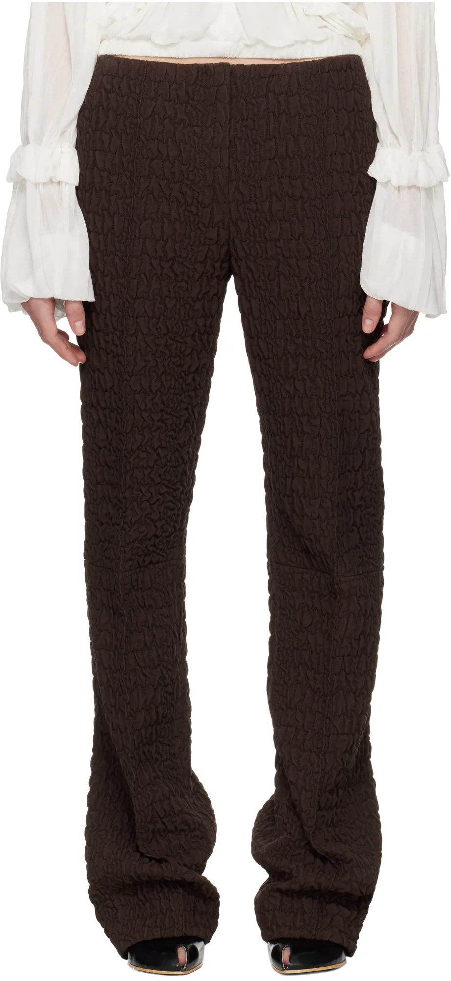 Slim Wool And Silk Pant