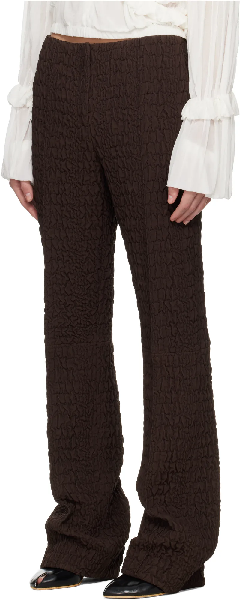 Slim Wool And Silk Pant