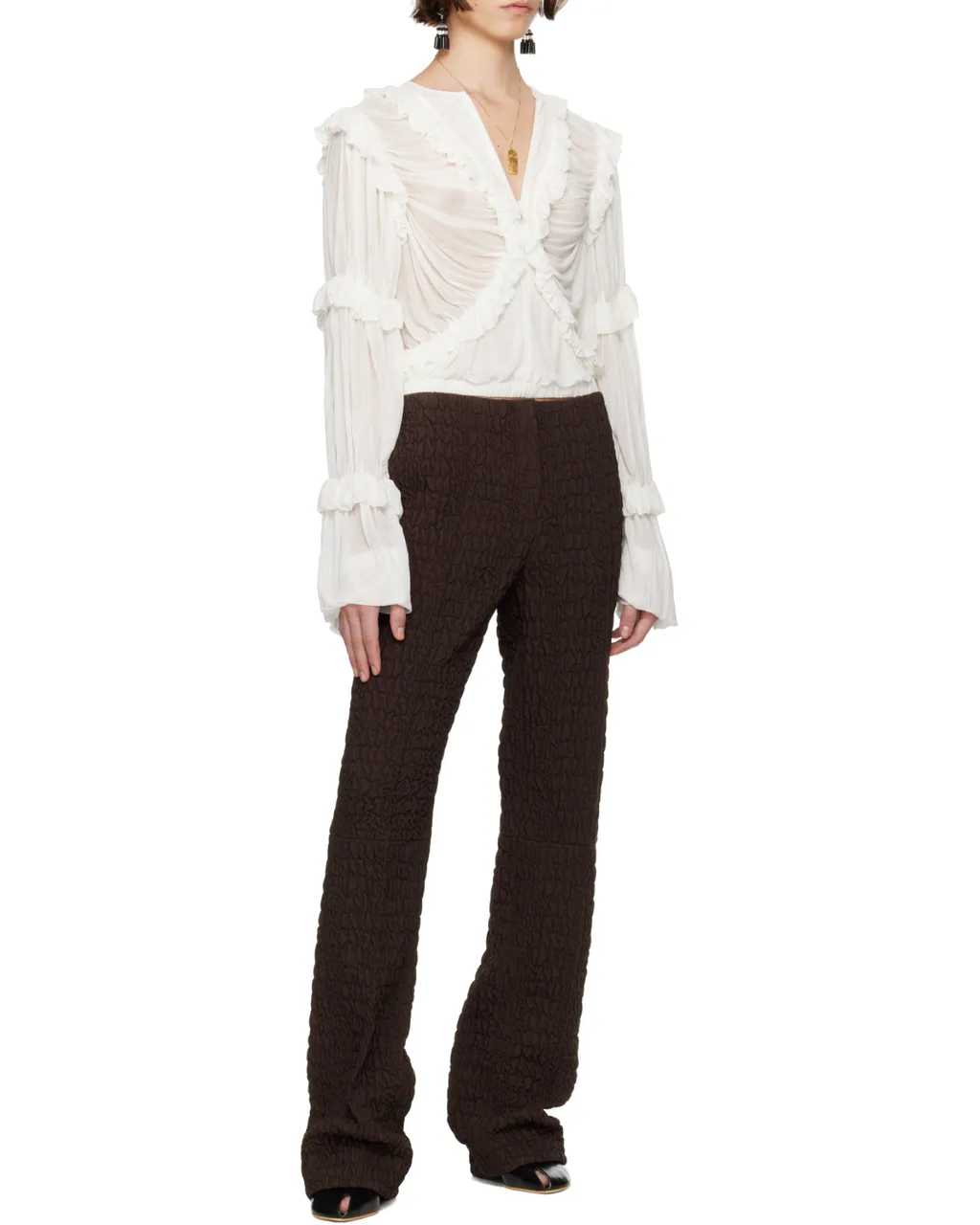Slim Wool And Silk Pant