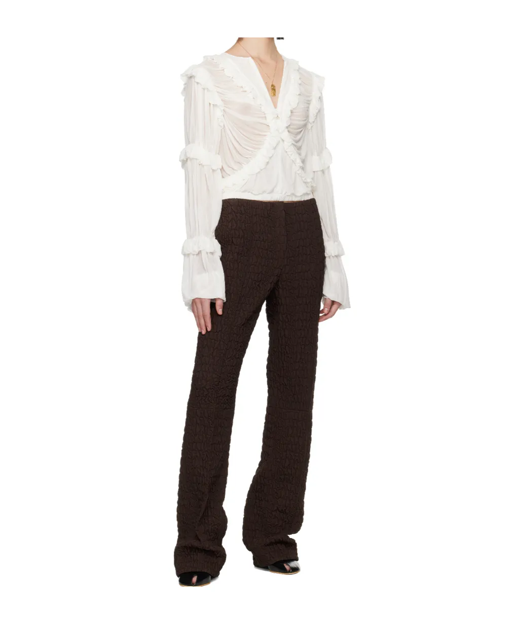 Slim Wool And Silk Pant