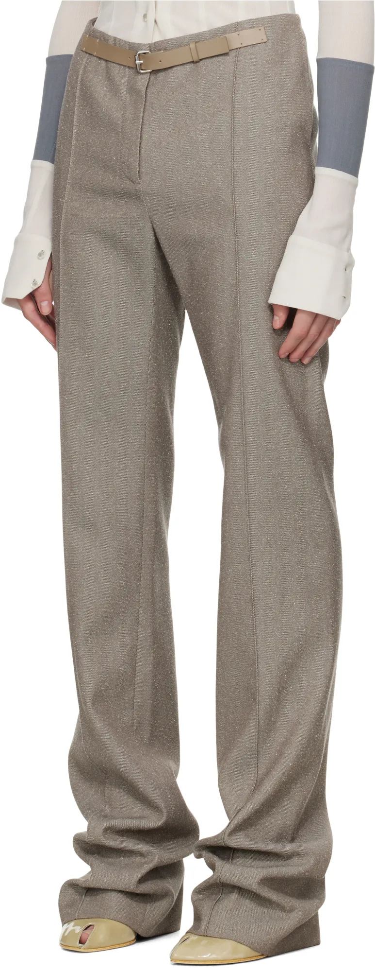 High-Waisted Tailored Trousers