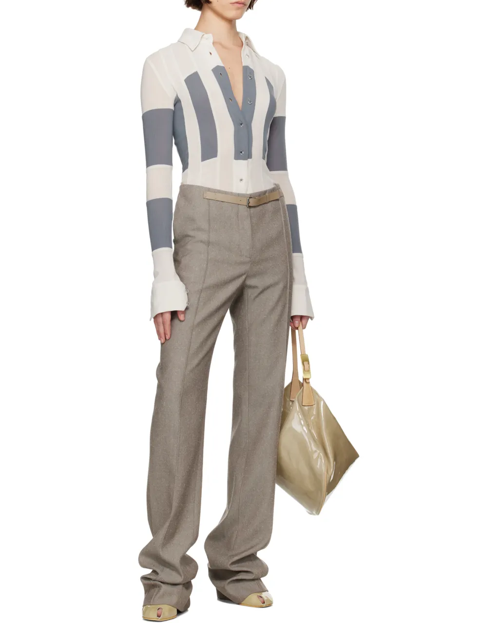 High-Waisted Tailored Trousers