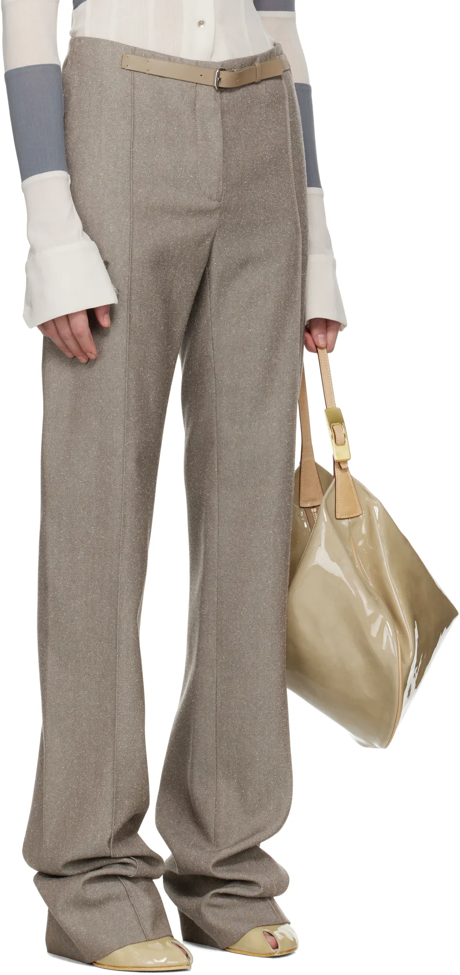 High-Waisted Tailored Trousers