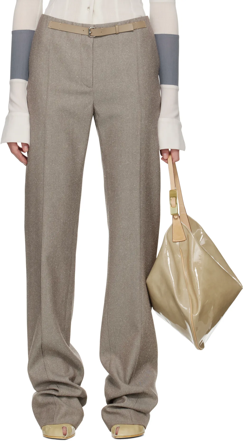High-Waisted Tailored Trousers