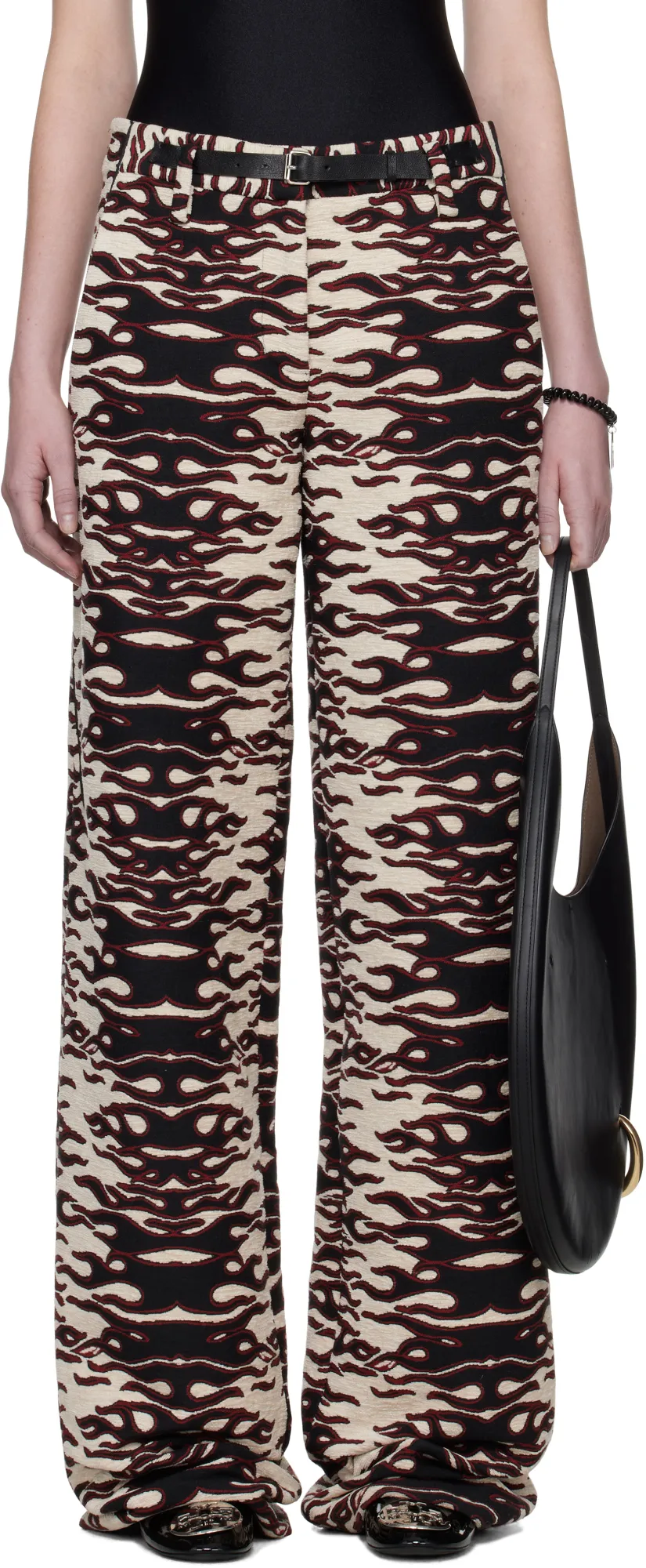 Patterned Jacquard Trousers