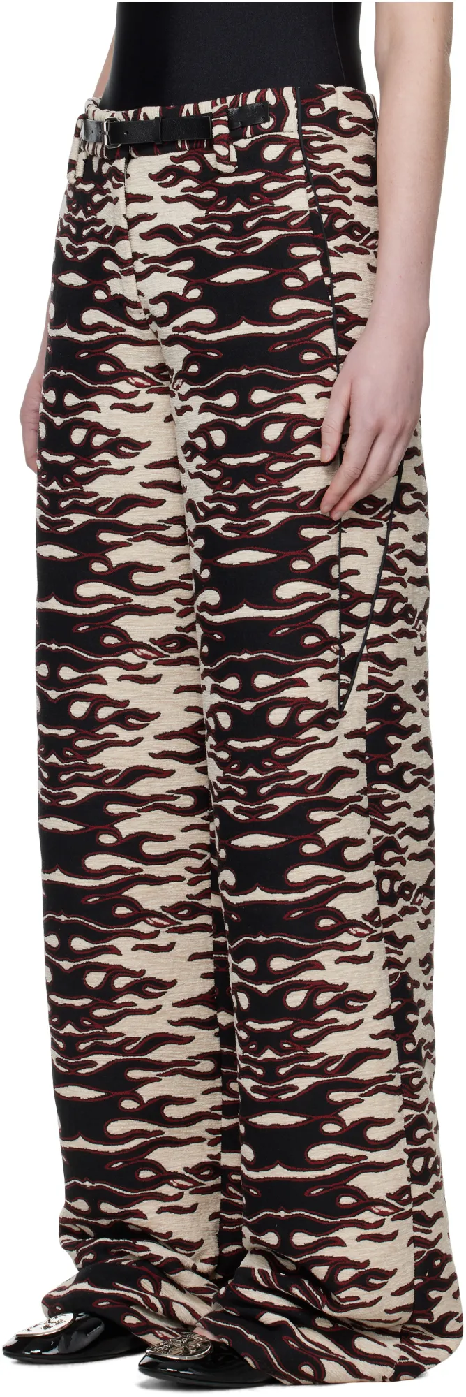Patterned Jacquard Trousers