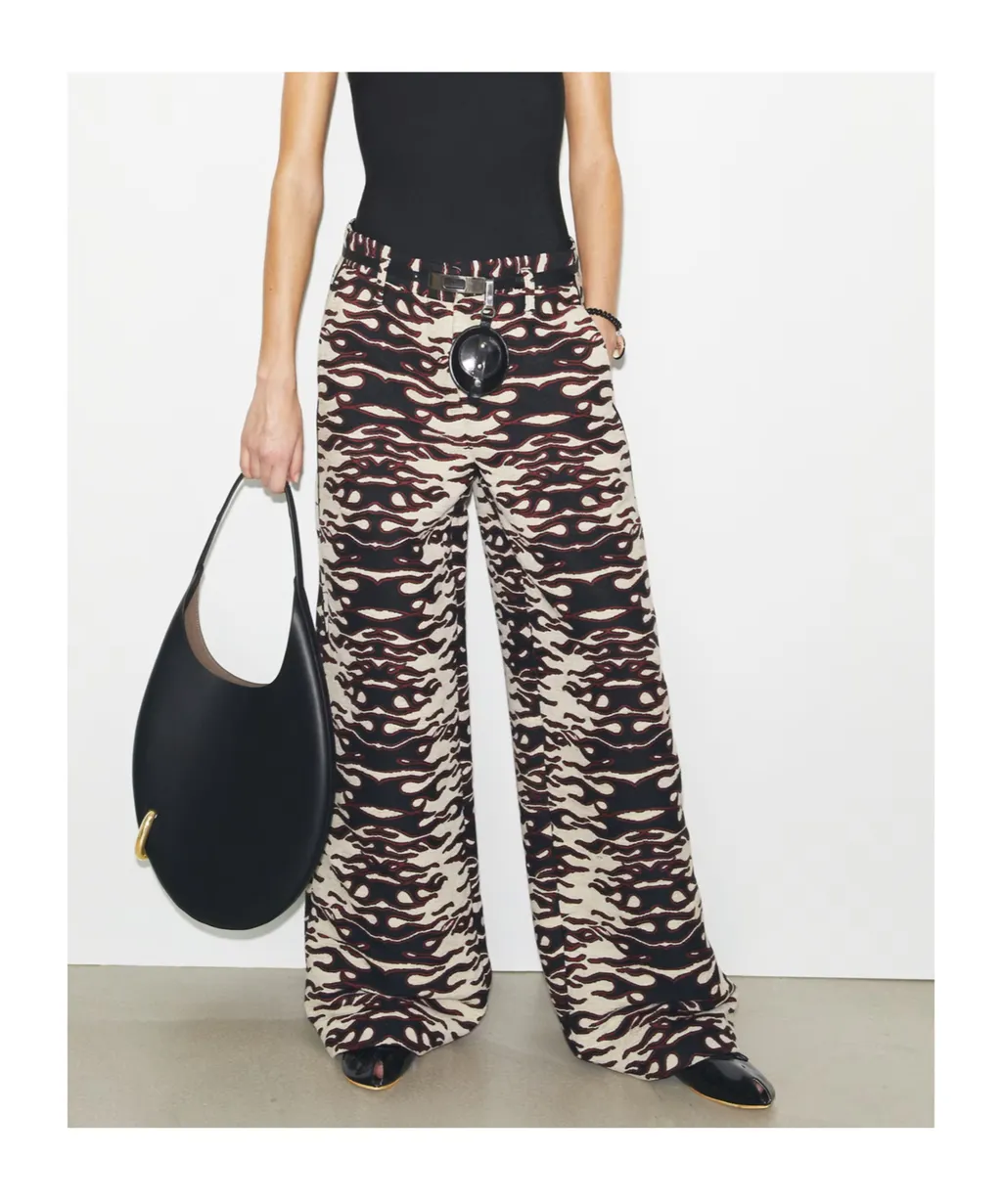 Patterned Jacquard Trousers