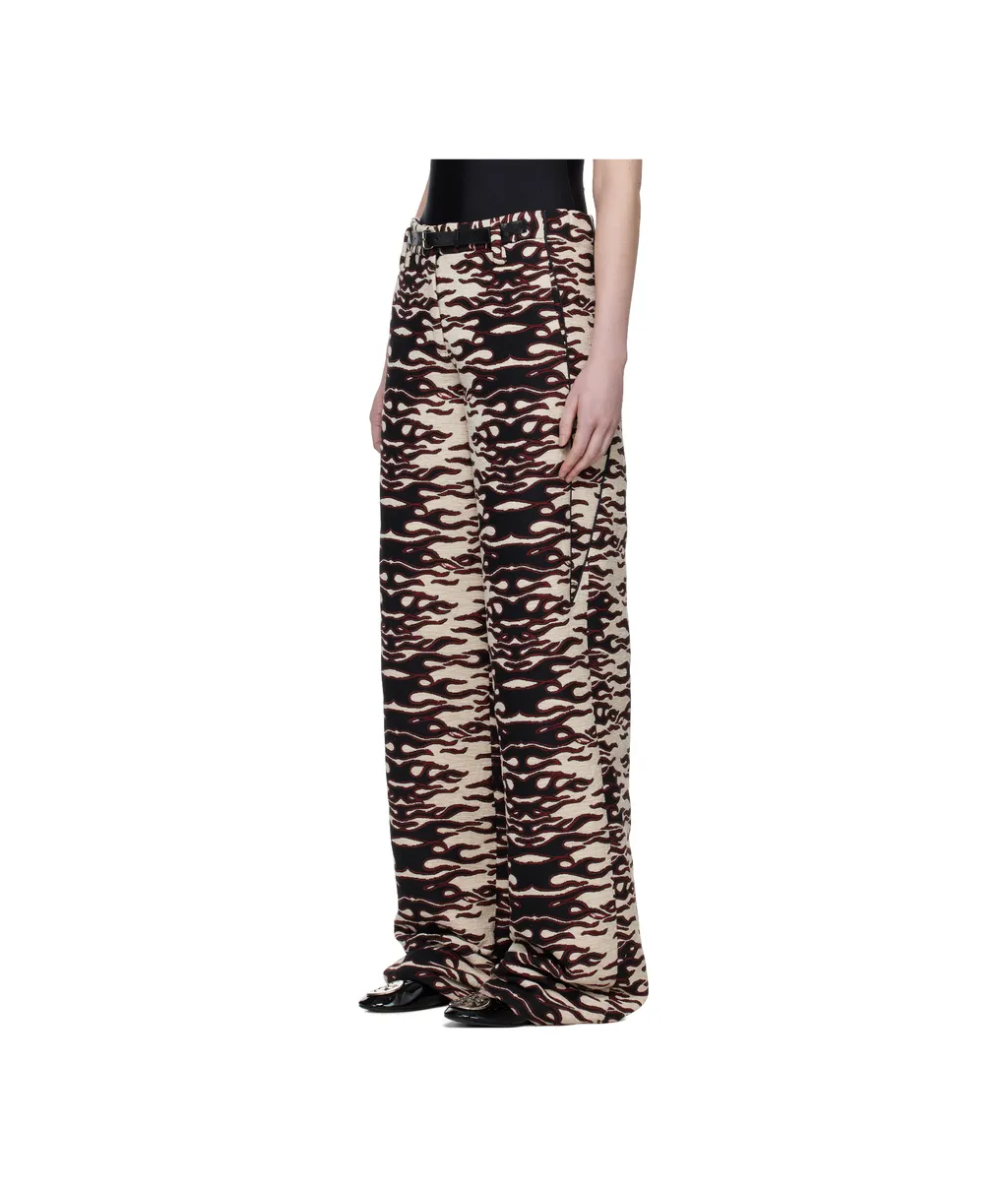 Patterned Jacquard Trousers