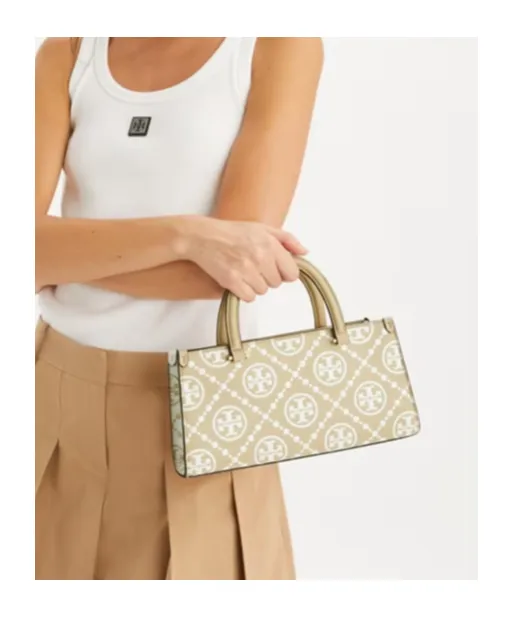T Monogram-Embossed E/W Tote Bag