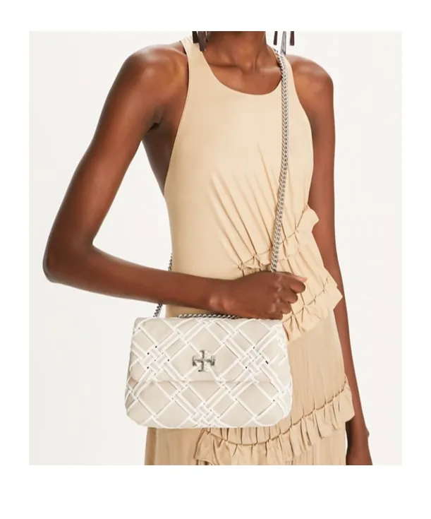 Small Kira Woven Canvas Convertible Shoulder Bag