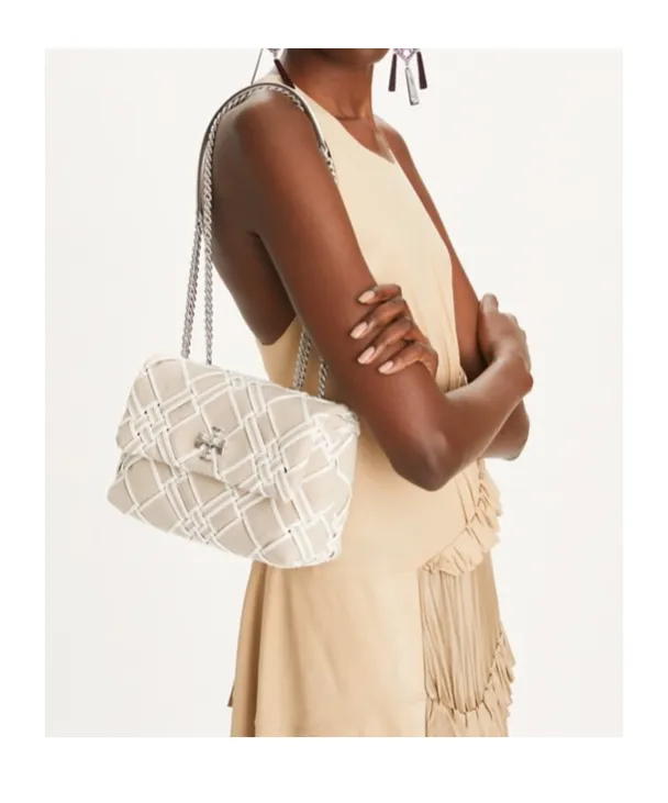 Small Kira Woven Canvas Convertible Shoulder Bag