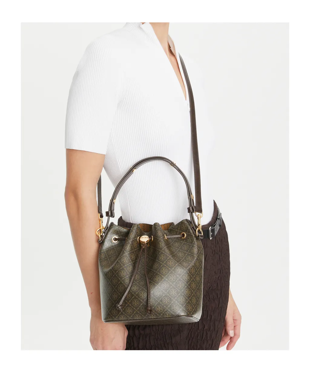 T Monogram Bucket Bag
