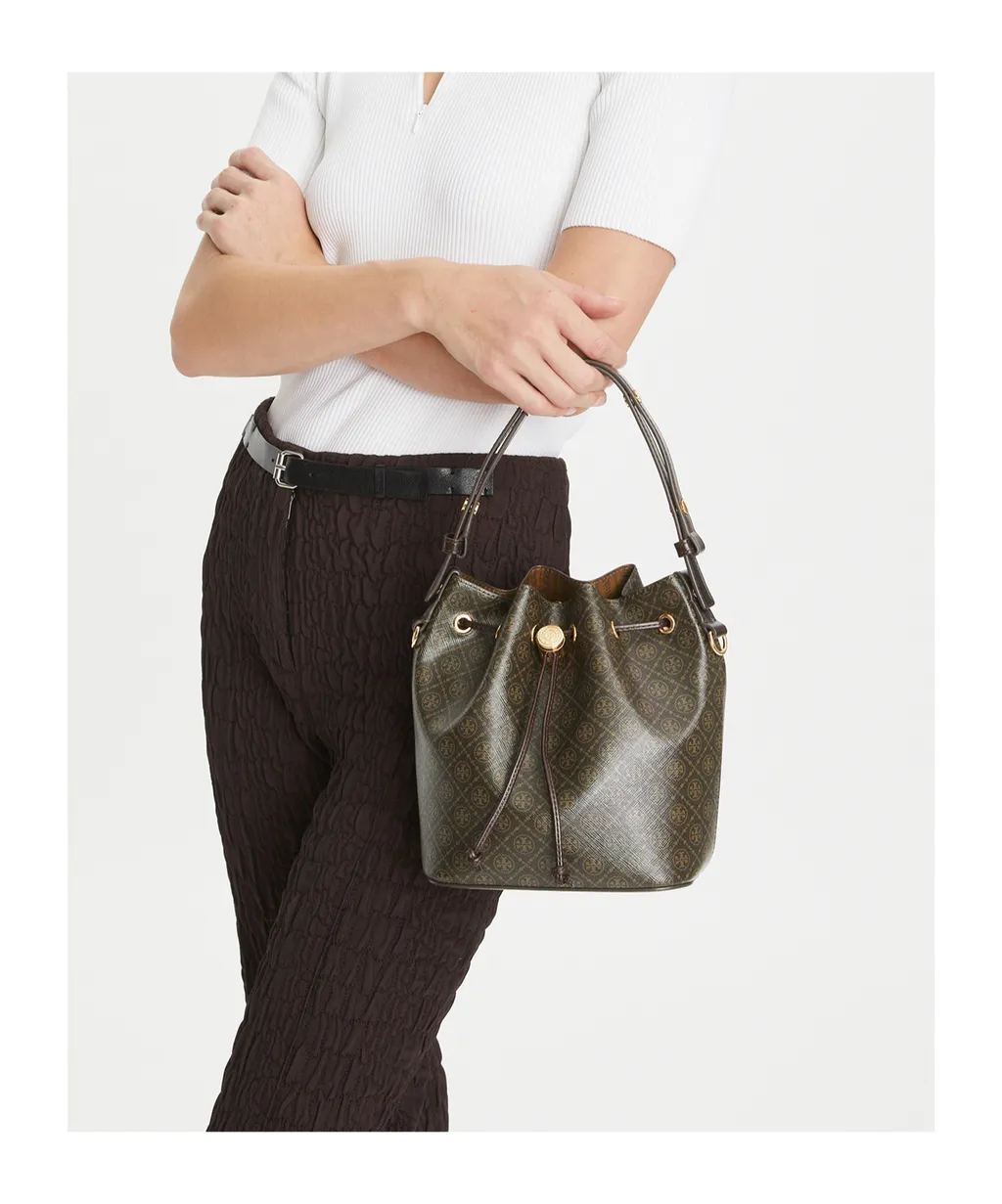 T Monogram Bucket Bag