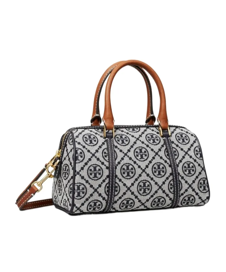 T Monogram Zipped Mini Barrel Bag