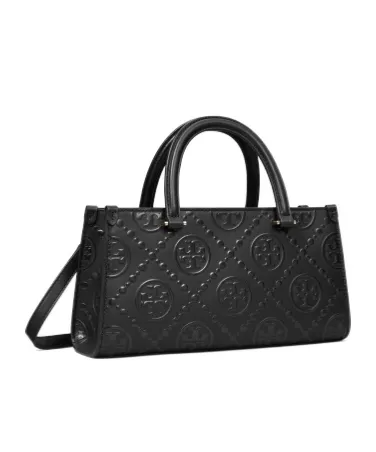 Small T Monogram Embossed Rectangular Tote Bag