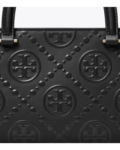 Small T Monogram Embossed Rectangular Tote Bag