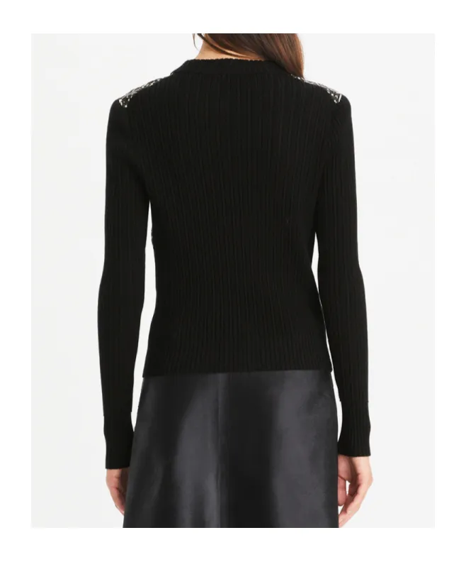 Wool Cardigan With Front
