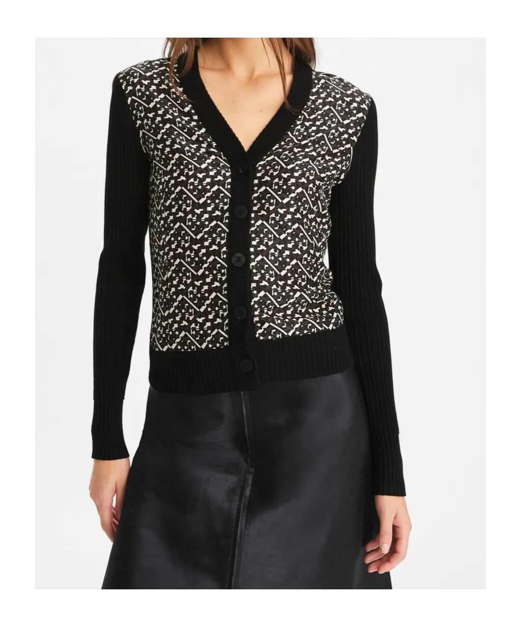 Wool Cardigan With Front