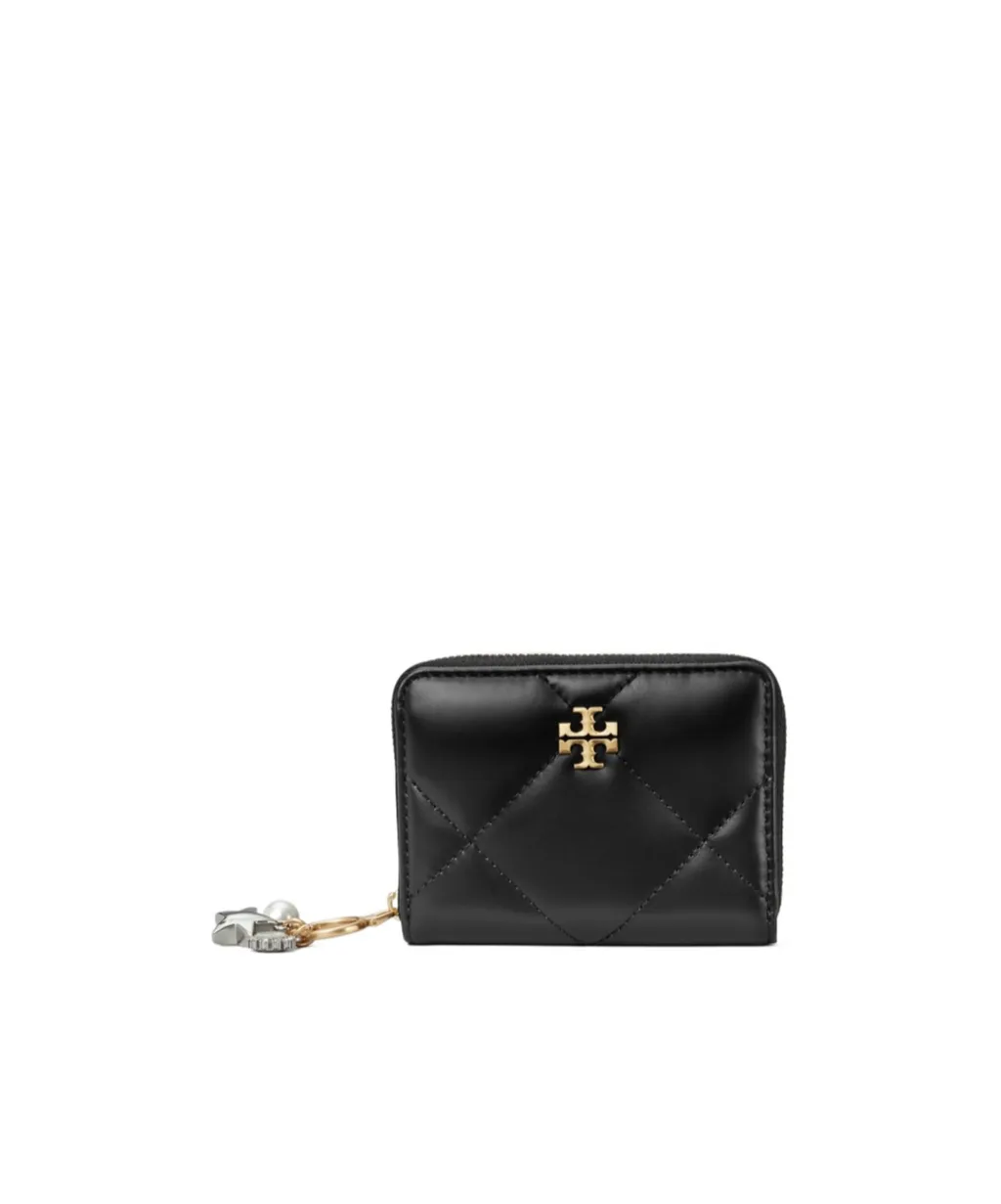 Kira Charm Diamond Quilt Zip Around Wallet
