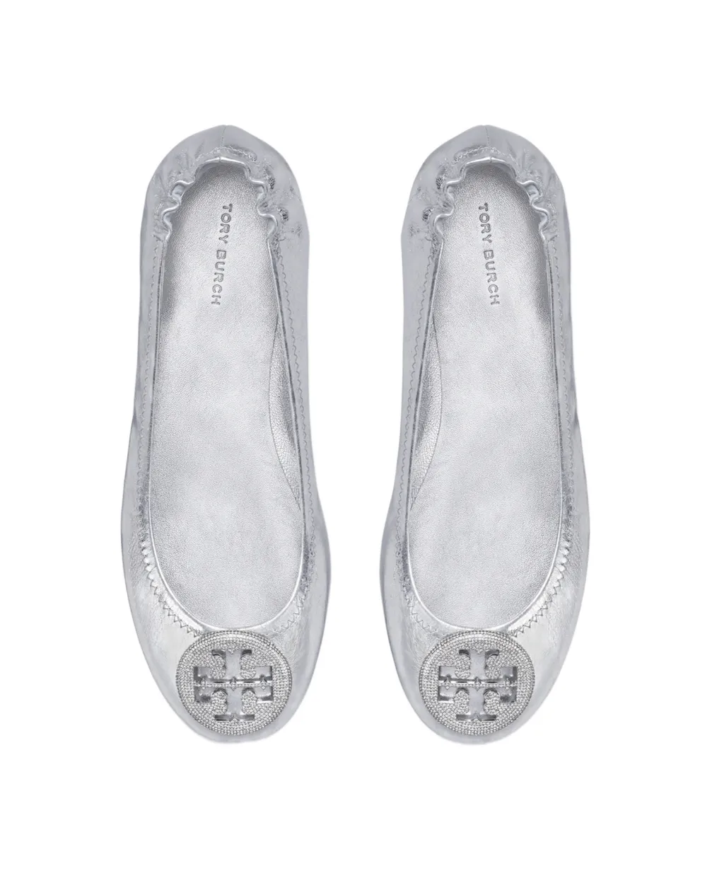 Logo Shaped Applique Ballet Flats
