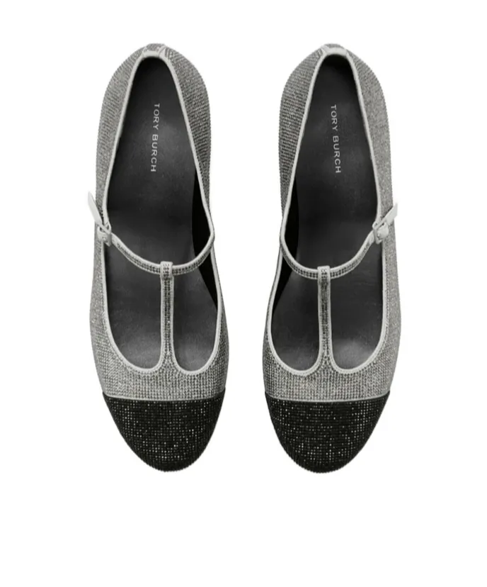 Rhinestone Embellished Ballerina Shoes