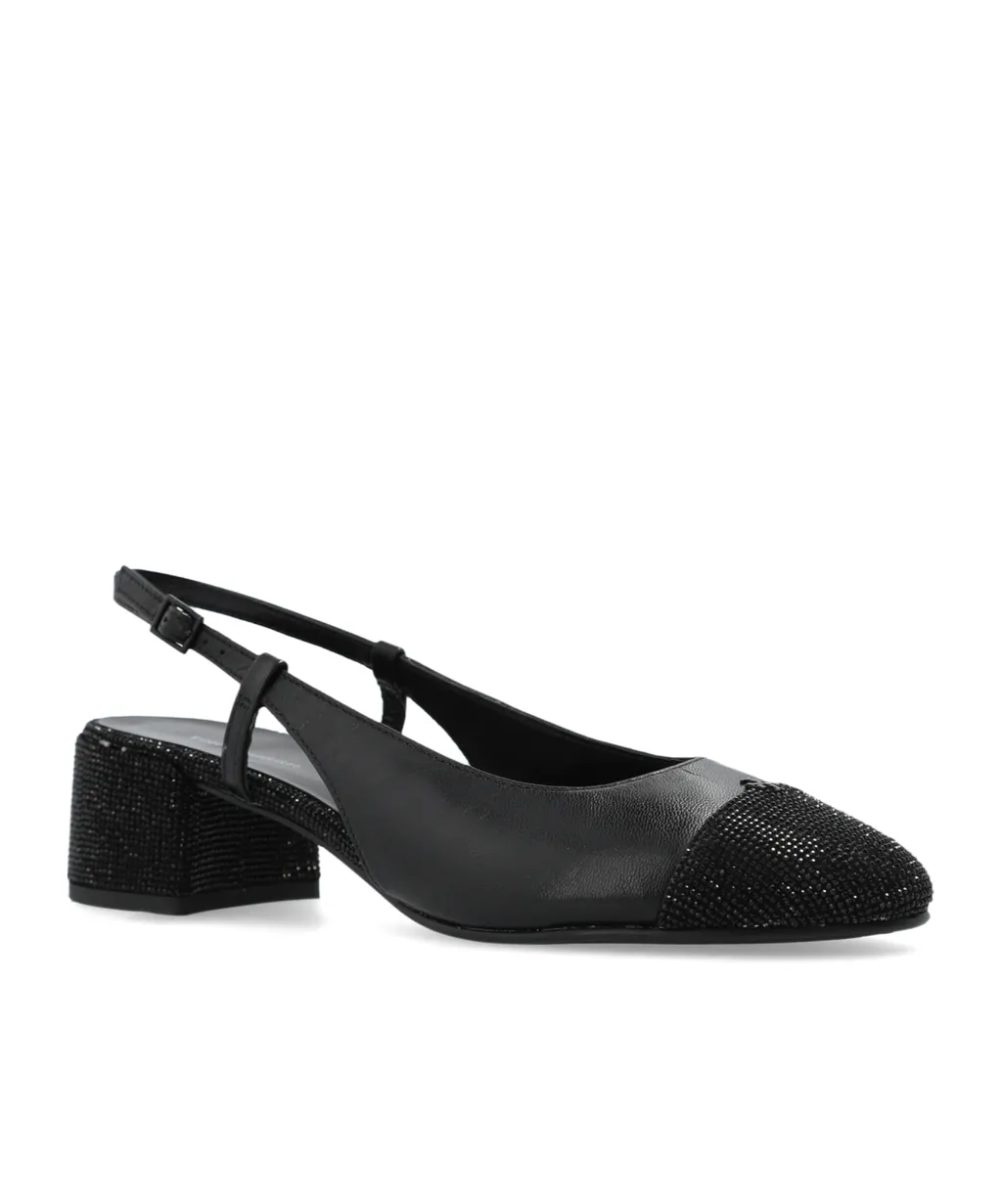 45Mm Cap-Toe Slingback Pumps