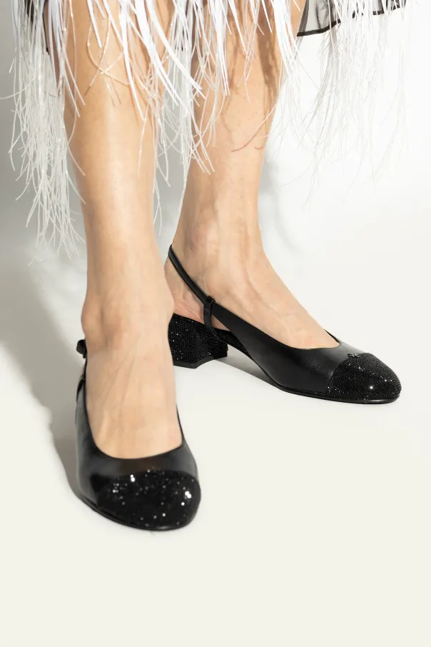 45Mm Cap-Toe Slingback Pumps