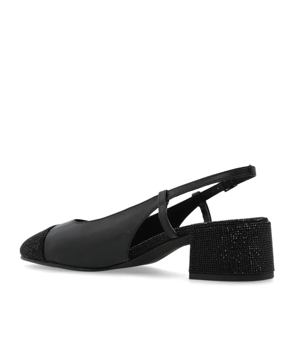 45Mm Cap-Toe Slingback Pumps