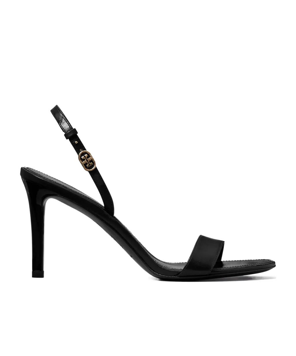Double T-Button High-Heeled Sandals