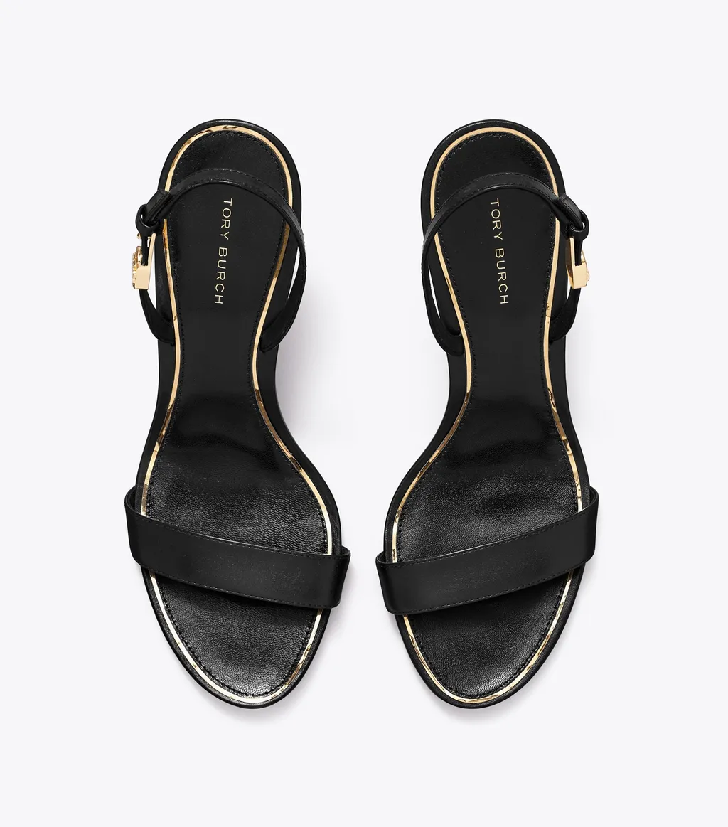 Double T-Button High-Heeled Sandals
